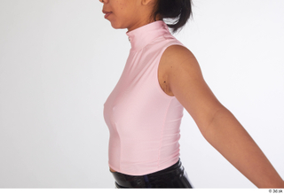 Killa Raketa casual dressed pink high neck sleeveless top upper…
